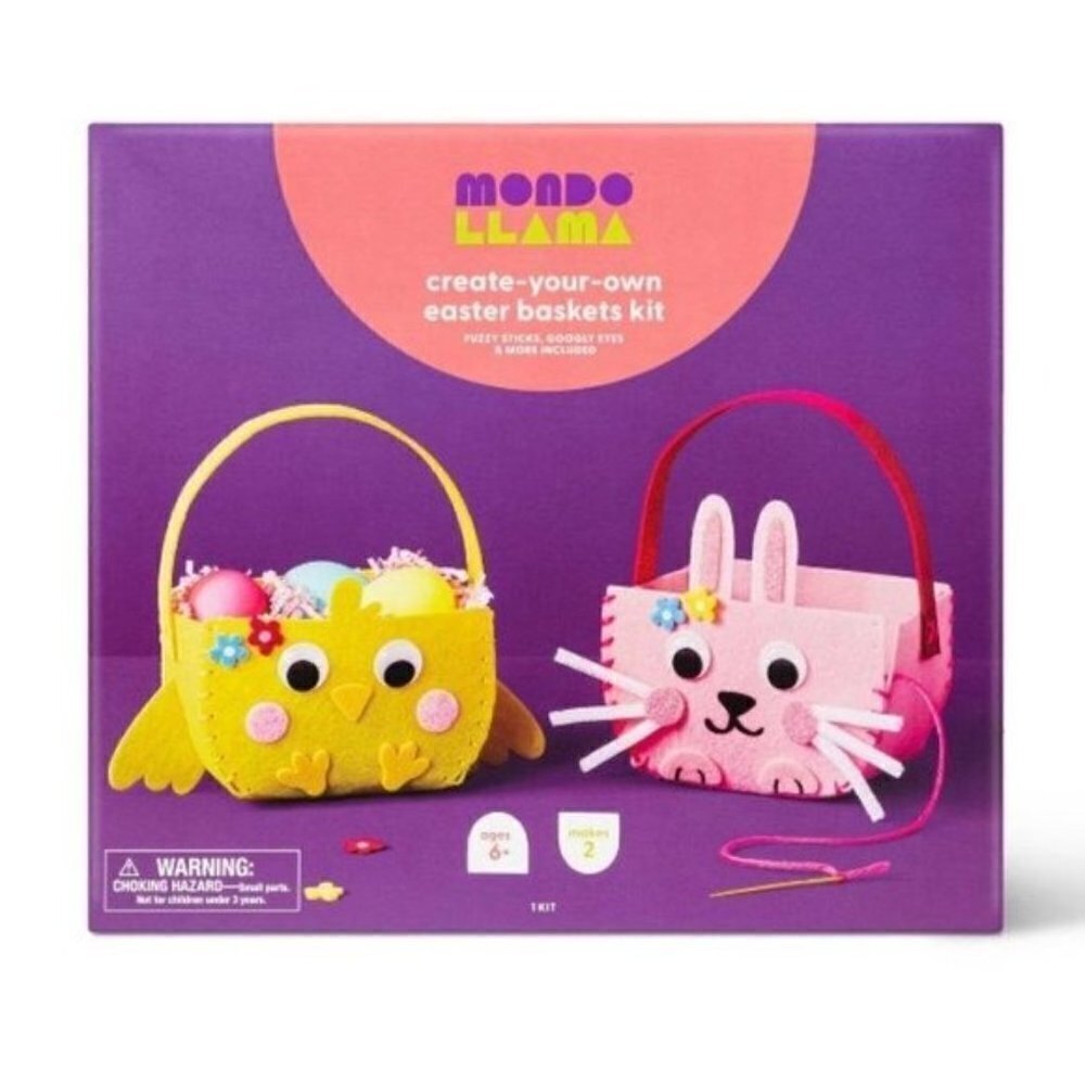 Target Mondo Llama Easter Baskets Kit Felt Crafts Ages 6 Plus